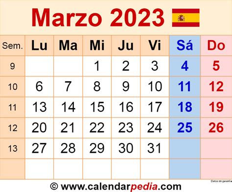 Calendario Marzo 2022 2023 El Calendario Marzo 2022 2023 Para Imprimir | Images and Photos finder