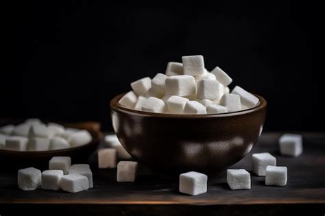 Premium AI Image | A bowl of sugar cubes