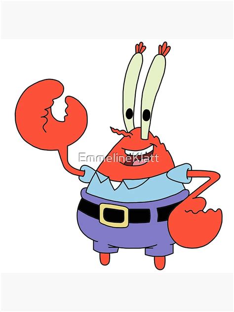 "Mr. Krabs- simple" Sticker for Sale by EmmelineKlatt | Redbubble