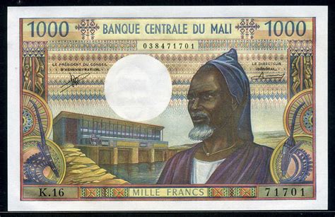 Currency of Mali 1000 Francs banknote, Banque Centrale du Mali|World ...