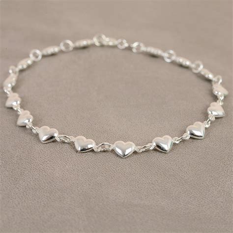 Sterling Silver Heart Bracelet By Home & Glory | notonthehighstreet.com