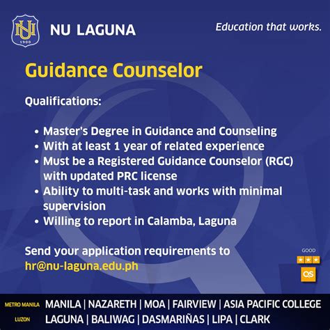 Guidance Councelor | National University