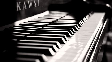 piano, bw, keys, musical instrument, 4k HD Wallpaper