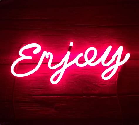 Neon Sign ENJOY | Etsy | Gambar menakjubkan, Neon, Gambar