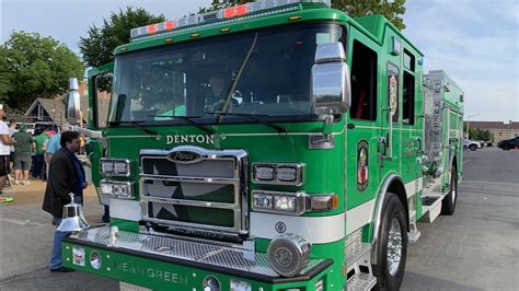 Denton Fire Department rolls out new UNT green fire engine | wfaa.com