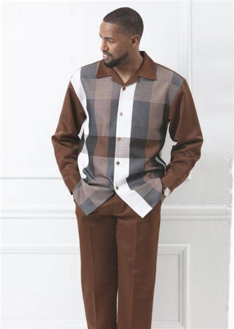 Montique 1960 Mens Walking Suits Cognac - Mens Leisure Suits