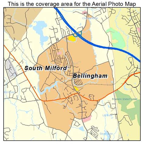 Aerial Photography Map of Bellingham, MA Massachusetts