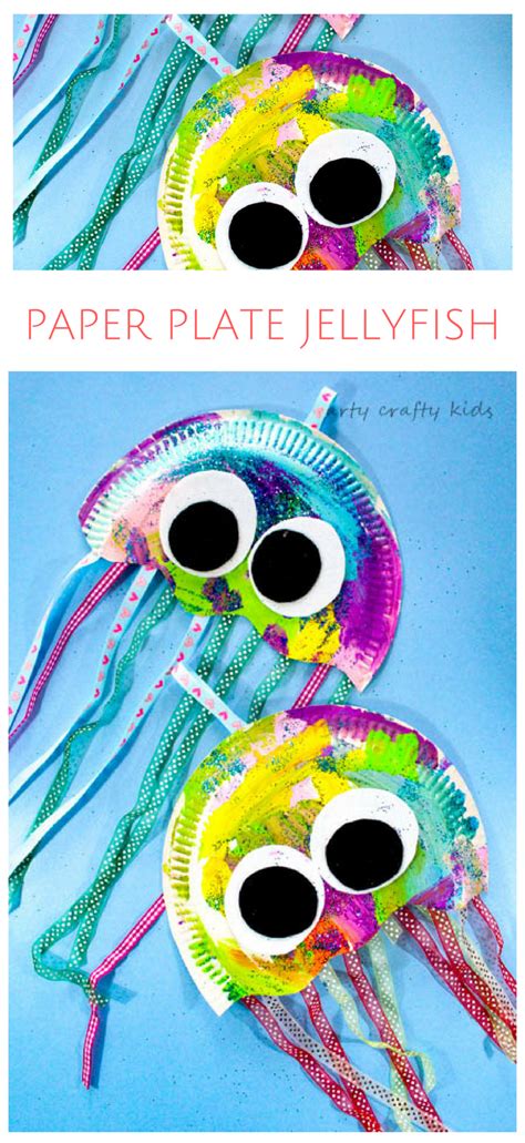 Paper Plate Jellyfish Craft | Jellyfish craft, Paper plate crafts for kids, Daycare crafts