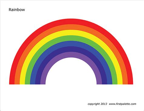 Rainbow | Free Printable Templates & Coloring Pages | FirstPalette.com