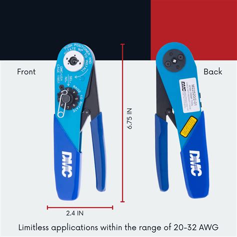 Buy DMC AFM8 Crimp Tool, 8 Indent Crimp, Qualified to M22520/2-01, Wire Range 32-20 AWG Online ...