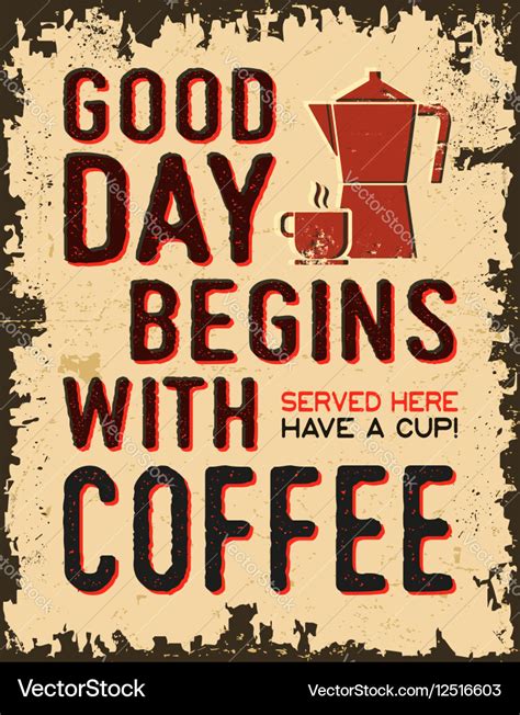 Coffee vintage poster Royalty Free Vector Image