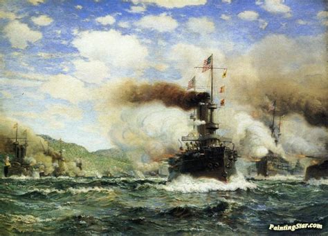 Naval Battle Artwork By James Gale Tyler Oil Painting & Art Prints On ...