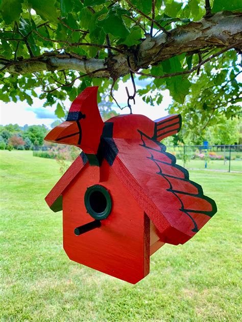 Cardinal Birdhouse | Etsy