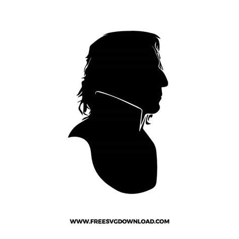 Snape Face Silhouette SVG & PNG Harry Potter Cut Files