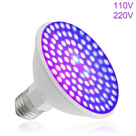 100W E27 UV Ultraviolet Purple LED Flood Light Lamp Bulb 100LED Light Bulbs Light Bulb Uv ...