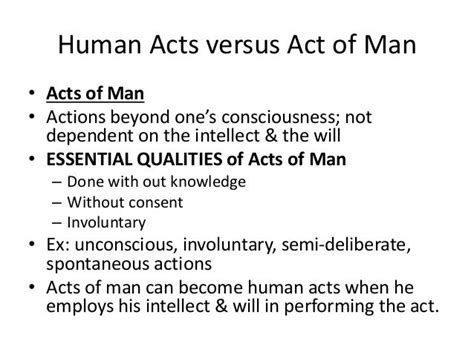 Human acts