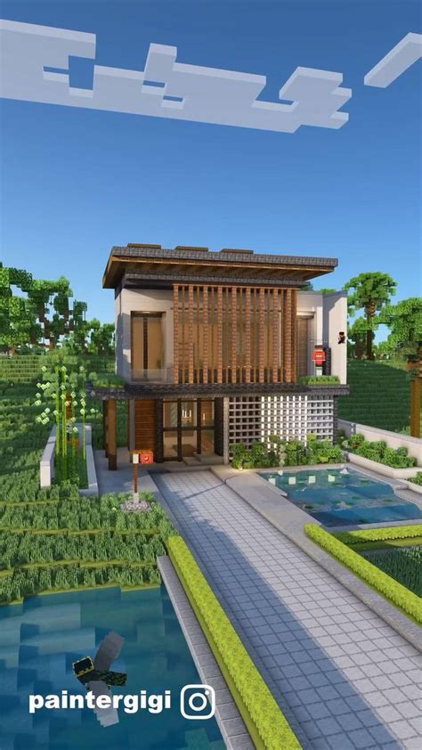 Minecraft modern house | Minecraft modern, Minecraft house plans, Easy ...