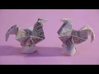 cách xếp hình con gà trống bằng tiền giấy origami chicken money - xếp giấy bằng tiền