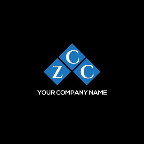 ZCC letter logo design on BLACK background. ZCC creative initials ...