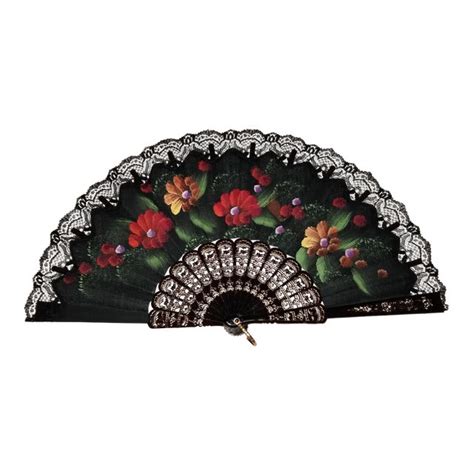 Vintage Lace Black Hand Fan | Chairish