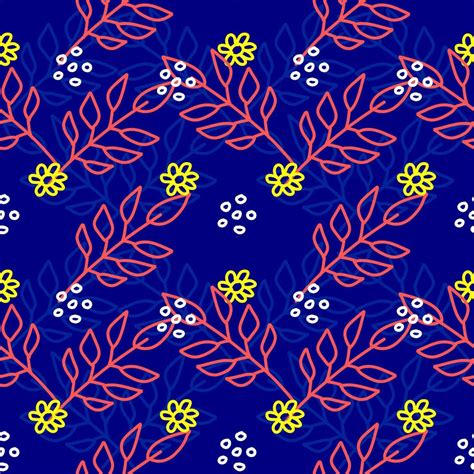 Seamless of Floral Doodle Pattern 16449452 Vector Art at Vecteezy