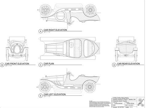 Chitty Chitty Bang Bang Car Drawing