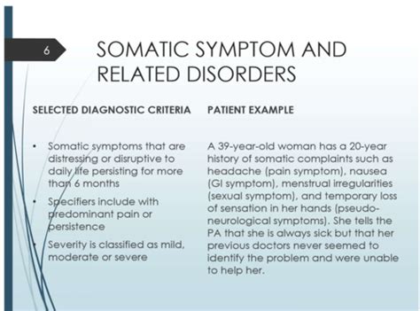 Somatoform disorders Flashcards | Quizlet