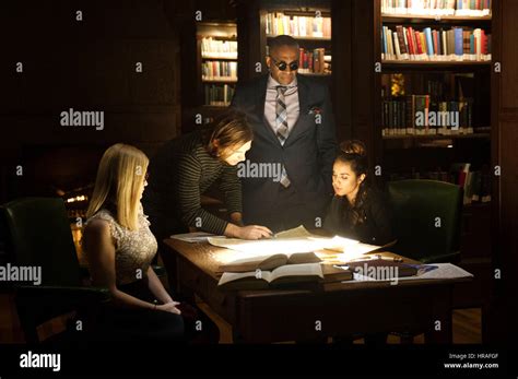 THE MAGICIANS, l-r: Olivia Taylor Dudley, Jason Ralph, Rick Worthy Summer Bishil in 'Hotel Spa ...