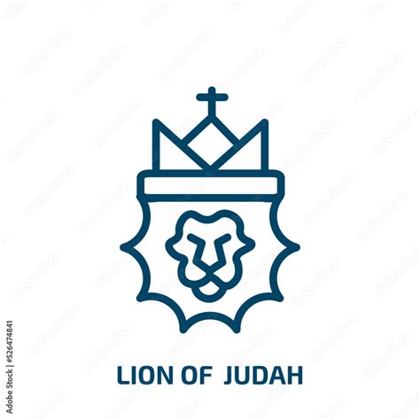 lion of judah icon from religion collection. Thin linear lion of judah, jamaica, africa outline ...