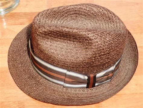 Vintage Stetson Straw Fedora Very dark brown with Multi-color | Etsy | Straw fedora, Mens hats ...