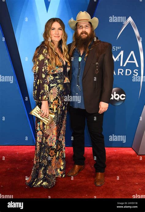 Chris Stapleton and Morgane Stapleton attending the 51st Annual Country ...