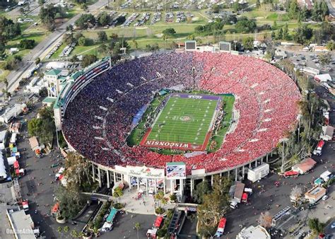 aerial view of Rose Bowl, Pasadena, Ca - | Rose bowl pasadena, Football stadiums, Rose bowl stadium