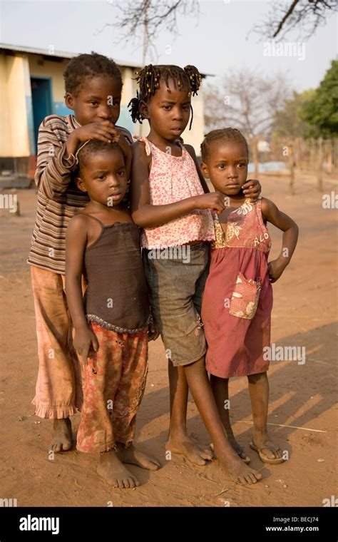 Children, African village Sambona, Southern Province, Republic of Zambia, Africa Stock Photo - Alamy