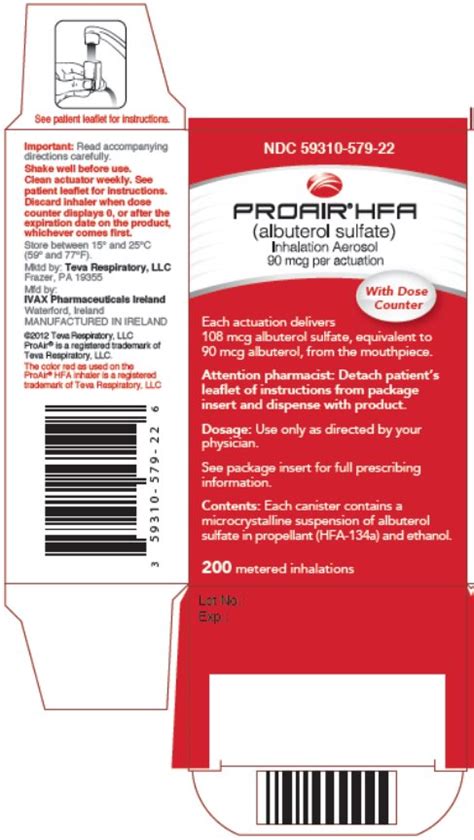 ProAir HFA - FDA prescribing information, side effects and uses