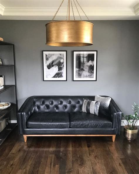 Black Leather Living Room Ideas Black Sofa : 23+ Black Living Room ...