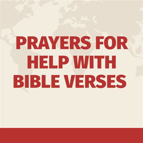 Prayer For Help With Bible Verses | PRAYER POINTS