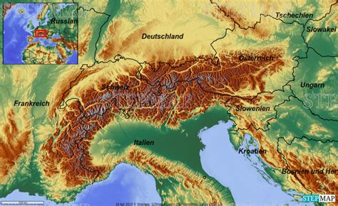 StepMap - Übersicht Alpen