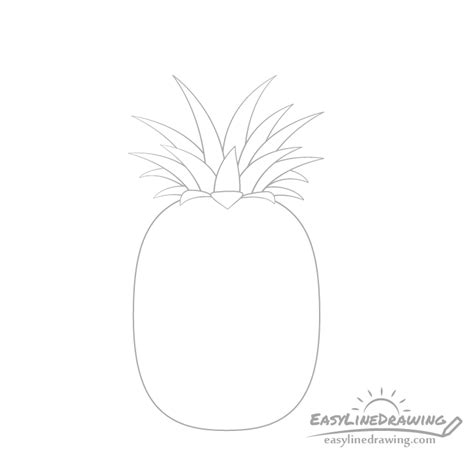 Pineapple Drawing Outline