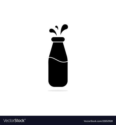 Milk bottle icon concept for design Royalty Free Vector