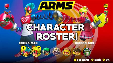 ARMS Full Character Roster! - ARMS Types, FREE DLC, & More! - YouTube