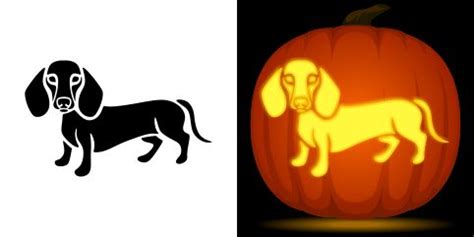 Free Dachshund Pumpkin Stencil | Pumpkin stencil, Pumpkin carving ...