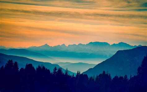 Fondos de pantalla : paisaje, montañas, puesta de sol, colina ...