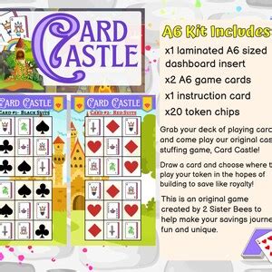 Card Castle ORIGINAL Playing Card Savings Challenge Game Shop Exclusive - Etsy