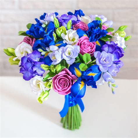 Iris Wedding Bouquet - Artificial Flowers Handmade With Love | Oriflowers