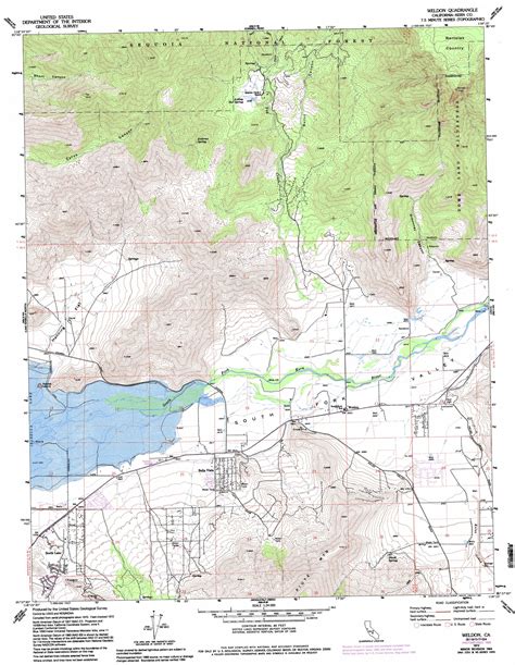 Weldon topographic map 1:24,000 scale, California