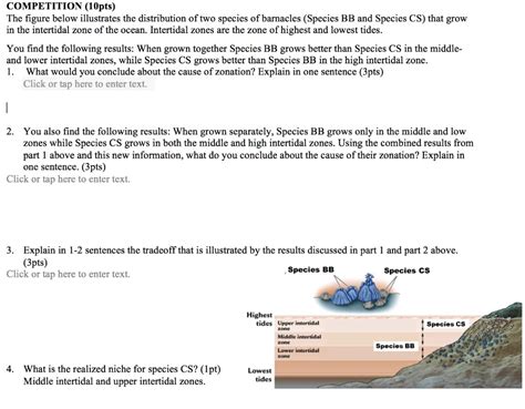 SOLVED: COMPETITION (1 pt) The figure below illustrates the distribution of two species of ...