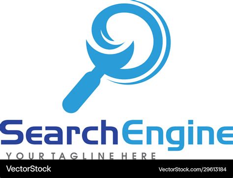 Search engine logo find seo logo Royalty Free Vector Image