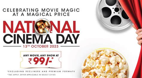 National Cinema Day 2023: Ticket prices down to Rs 99 on October 13 ...