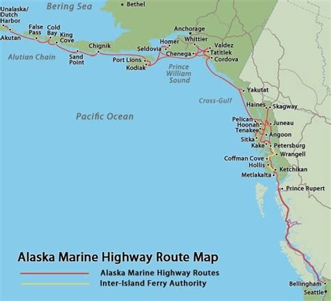 Marine highway map Cruise Travel, Travel Usa, Travel Bucket, Alaska Travel, Alaska Trip, Places ...