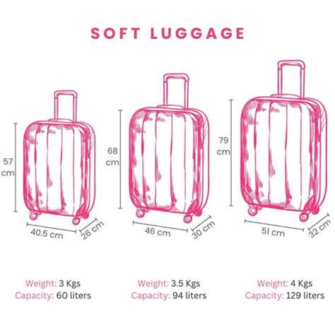 Size Chart- Soft Luggage